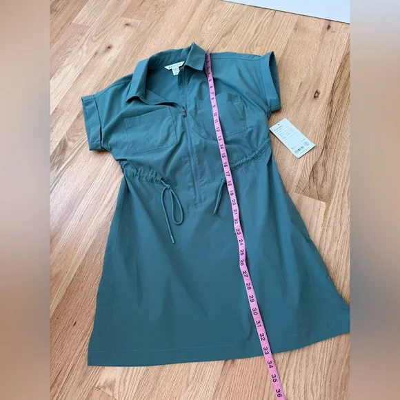 NEW $169 Athleta Topspin Dress Blue Teal Size Small - Picture 6 of 11